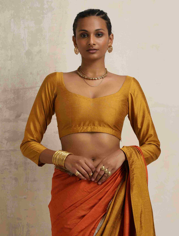 trueBrowns Gold Silk Blouse