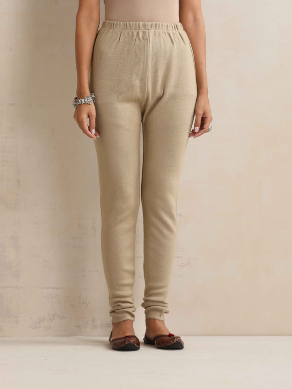 trueBrowns Beige Woollen Leggings