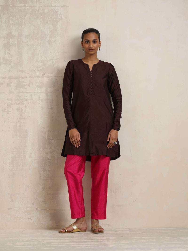 trueBrowns Cola Silk Kurta Co-ord Set