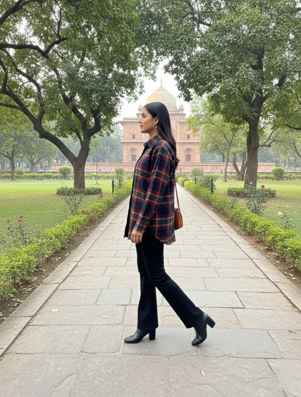 trueBrowns Navy Check Shirt