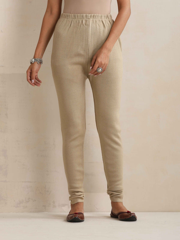 trueBrowns Beige Woollen Leggings