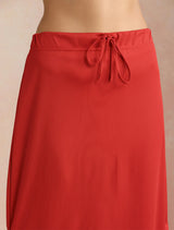 trueBrowns Red Petticoat Saree Shapewear