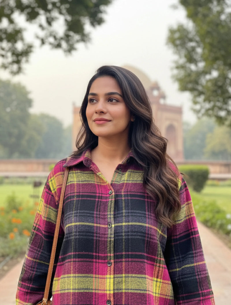 trueBrowns Pink Check Shirt