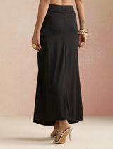 trueBrowns Black Petticoat Saree Shapewear