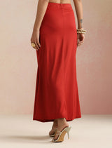 trueBrowns Red Petticoat Saree Shapewear