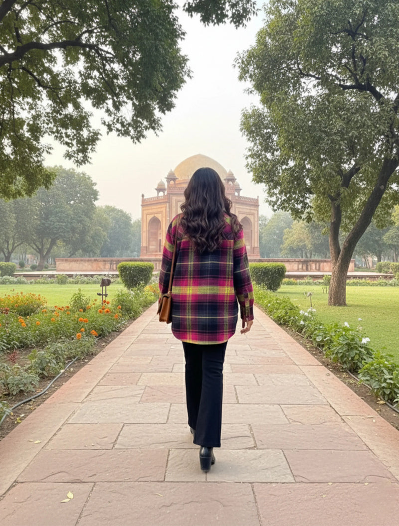 trueBrowns Pink Check Shirt