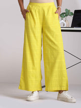 trueBrowns Lime Cotton Dobby V-Neck Co-ord Set