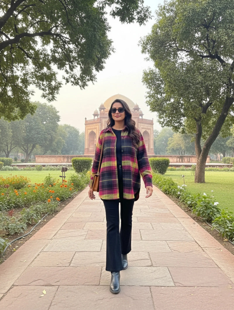 trueBrowns Pink Check Shirt