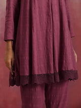 trueBrowns Mauve Cotton Dobby Co-ord set