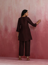 trueBrowns Cola Viscose Silk Kurta Co-ord Set