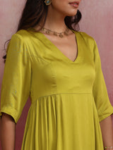 trueBrowns Modal Lime Green Dress