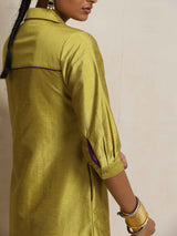 trueBrowns Green Shirt Kurta Set