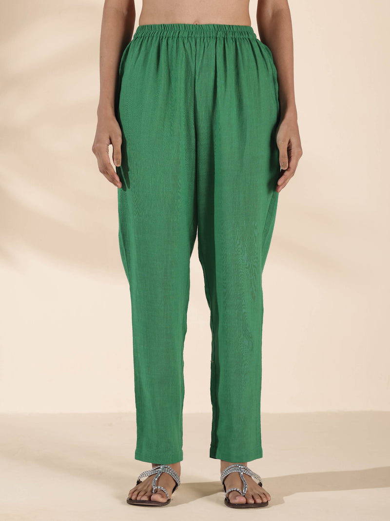 trueBrowns Green Cotton Relaxed Co-ord Set