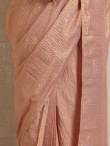 trueBrowns Pink Gold Metallic Ready To Wear Saree