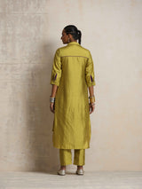 trueBrowns Green Shirt Kurta Set