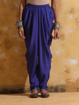 trueBrowns Purple Red Jaal Print Muslin Silk Dhoti Co-ord Set