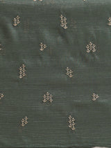 trueBrowns Turquoise All Over Embroidered Saree With Unstitched Blouse