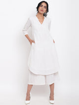 White Dobby Kurta Set - trueBrowns