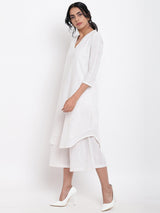 White Dobby Kurta Set - trueBrowns