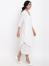 White Dobby Kurta Set - trueBrowns