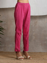 Magenta Pink Crinkled Pant - trueBrowns