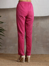 Magenta Pink Crinkled Pant - trueBrowns