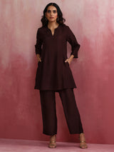 trueBrowns Cola Viscose Silk Kurta Co-ord Set