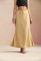 trueBrowns Beige Petticoat Saree Shapewear